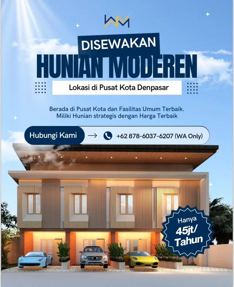 Disewakan rumah 2 lantai Denpasar Barat