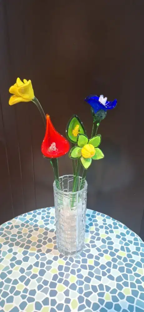 Bunga Kristal dan Vase cantik