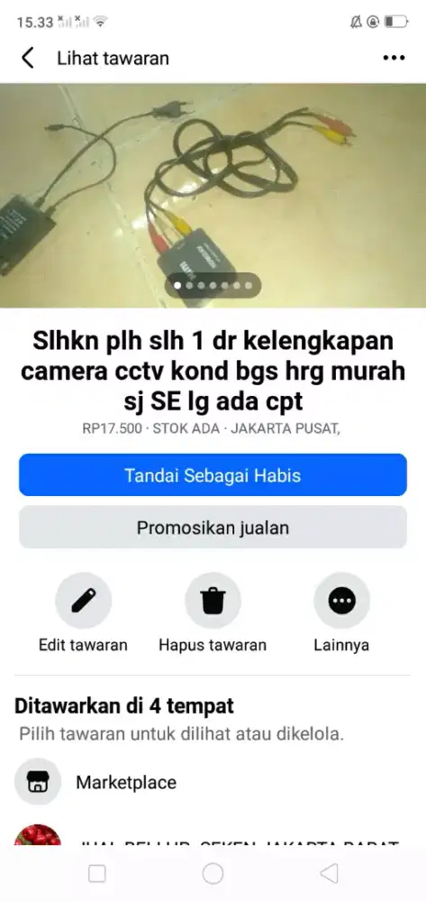 Slhkn plh slh 1 dr kabel khusus camera cctv kond bgs murah sj cpt