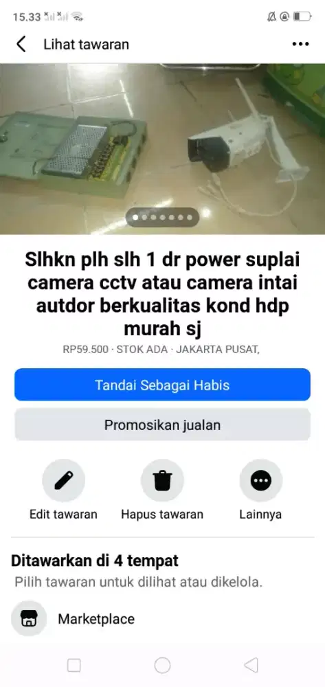 Slhkn plh slh 1 dr power suplay atau camera cctv aut dor kond hdp
