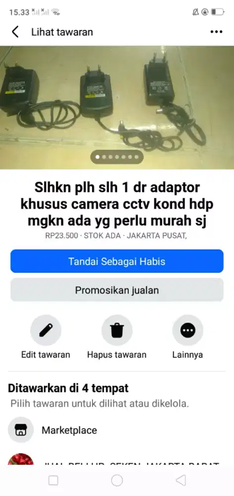 Slhkn plh slh 1 dr adaptor khusus camera cctv kond hdp mgkn ada yg bth