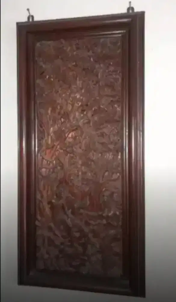 Lukisan Kayu Jati Ukir