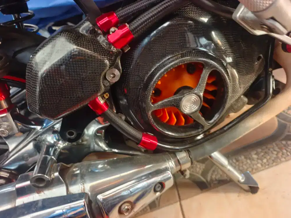 ais system cover tutup kipas kevlar komplit copotan yamaha nouvo Z