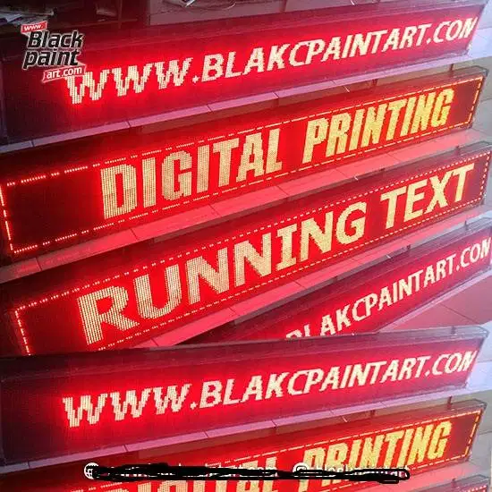 RUNNING TEXT display LED berbentuk text berjalan