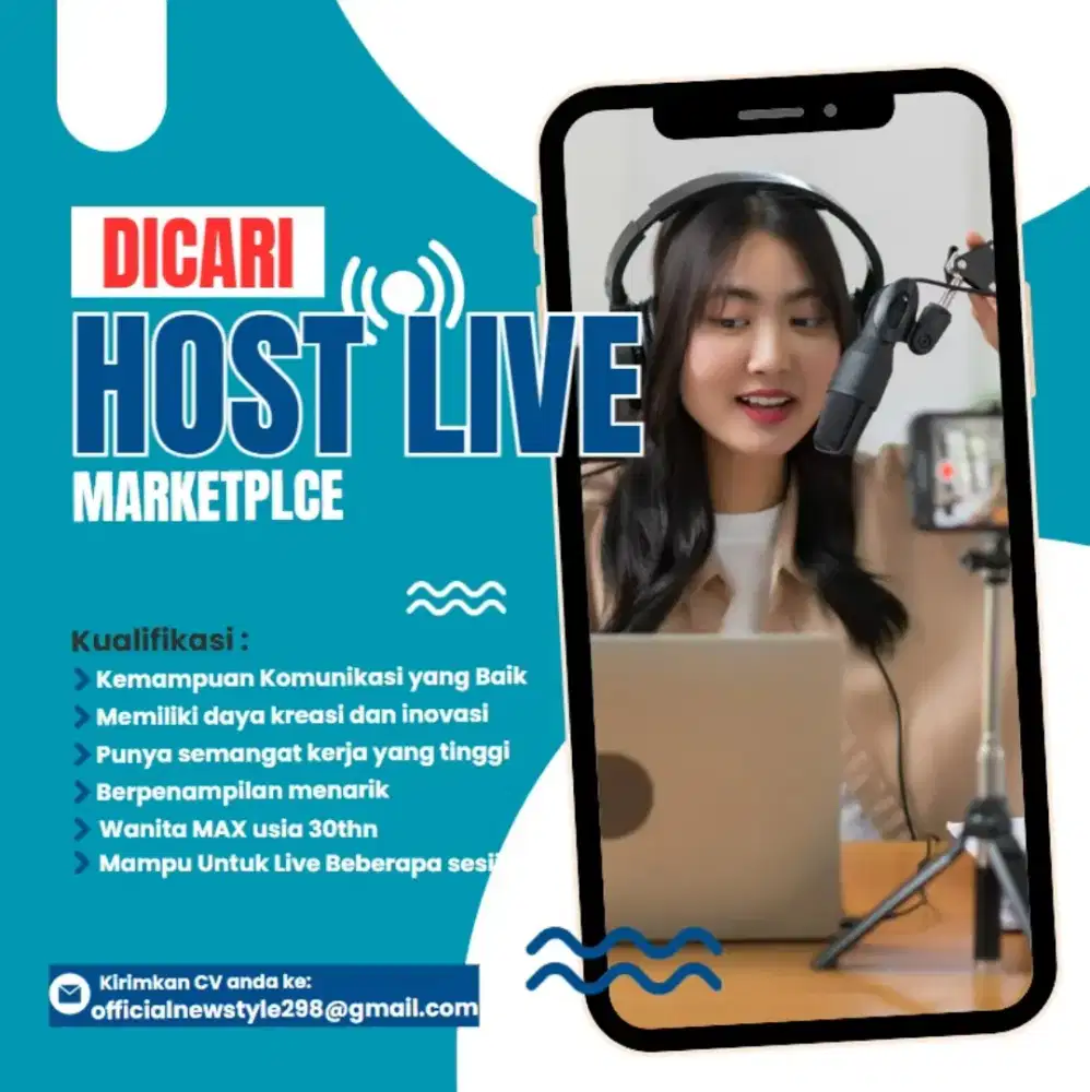 DIBUTUHKAN STAFF HOST LIVE & STAFF PACKING