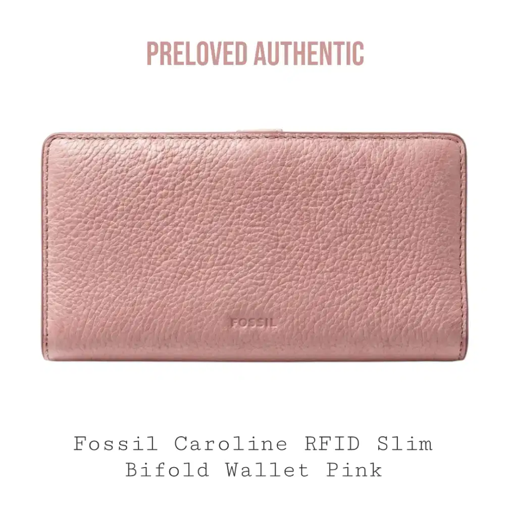 PRELOVED AUTHENTIC Fossil Caroline RFID Slim Bifold