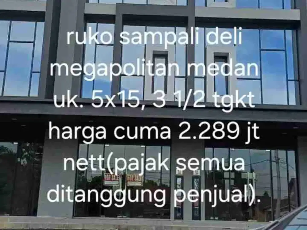 Dijual Ruko Kosong Citraland Sampali