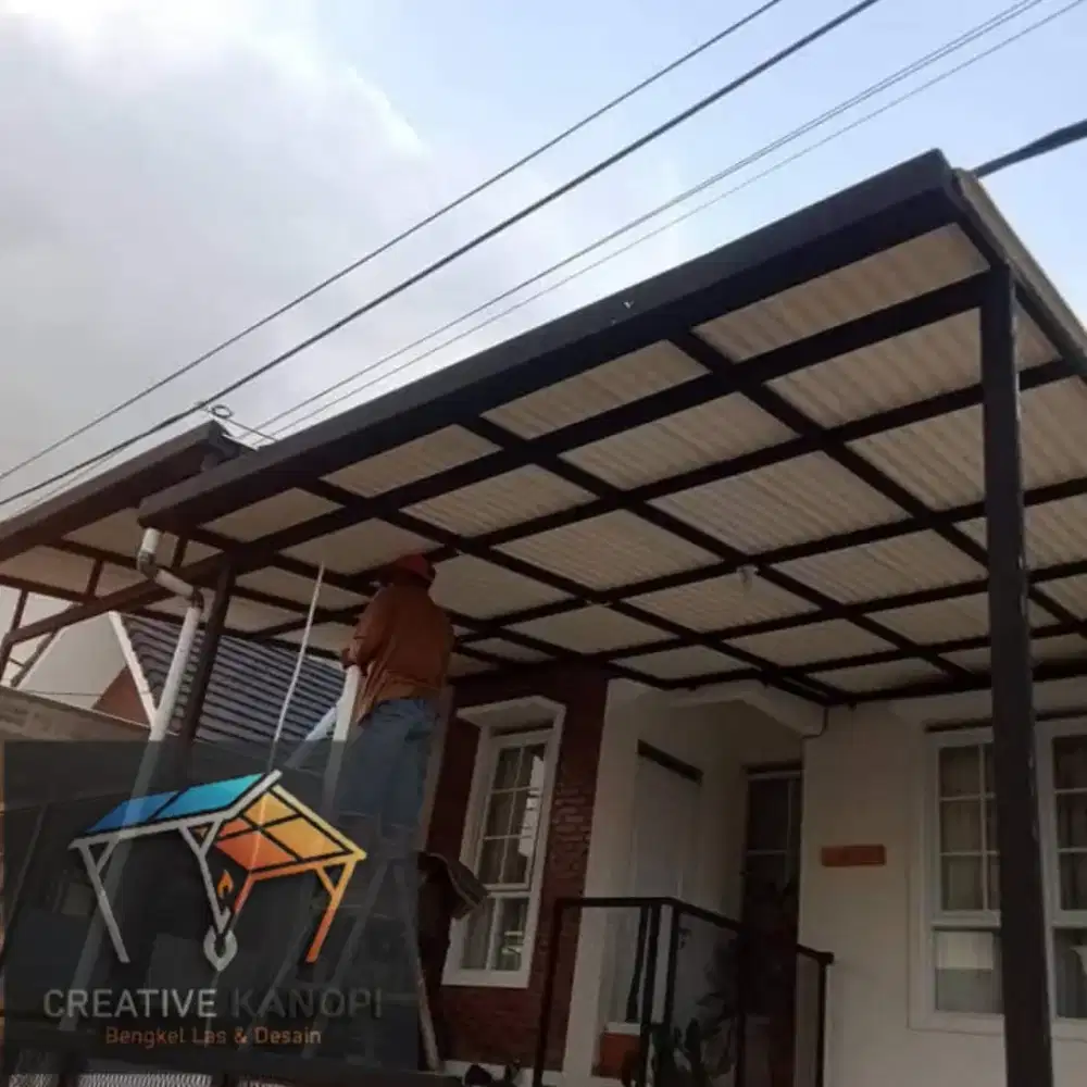 0001 kanopi atap upvc alderon singgle layer