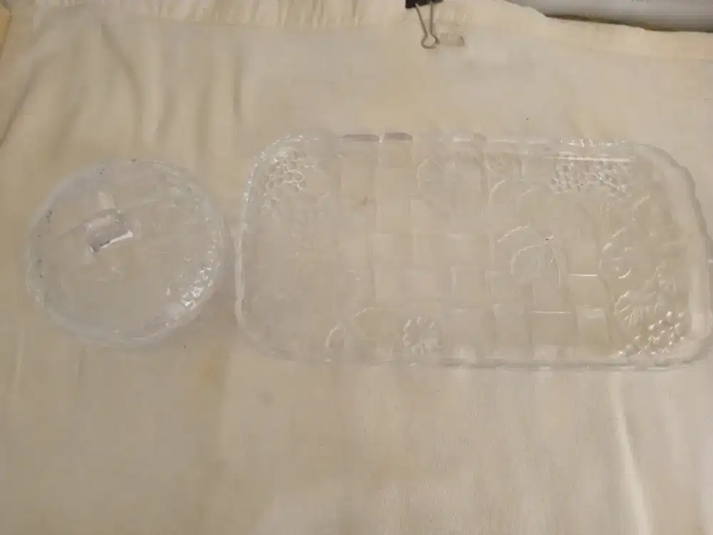 Toples dan piring saji cristal