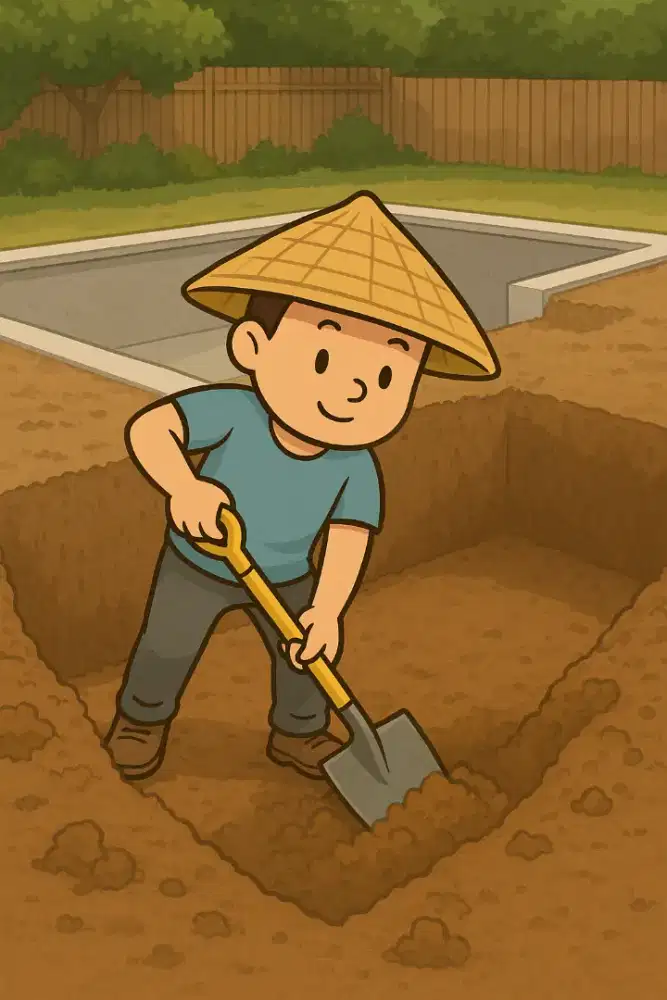 Jasa buang, urugan puing dan galian septictank