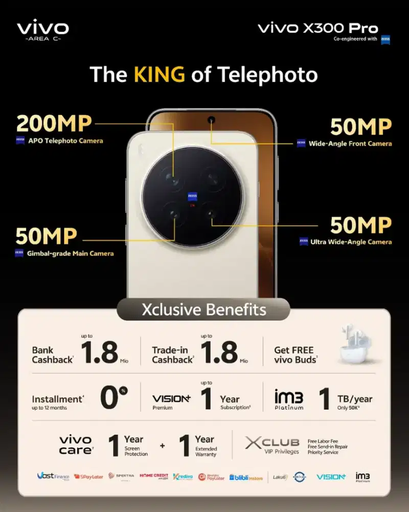 Vivo X300pro 16/512GB tukar tambah cek kelokasi