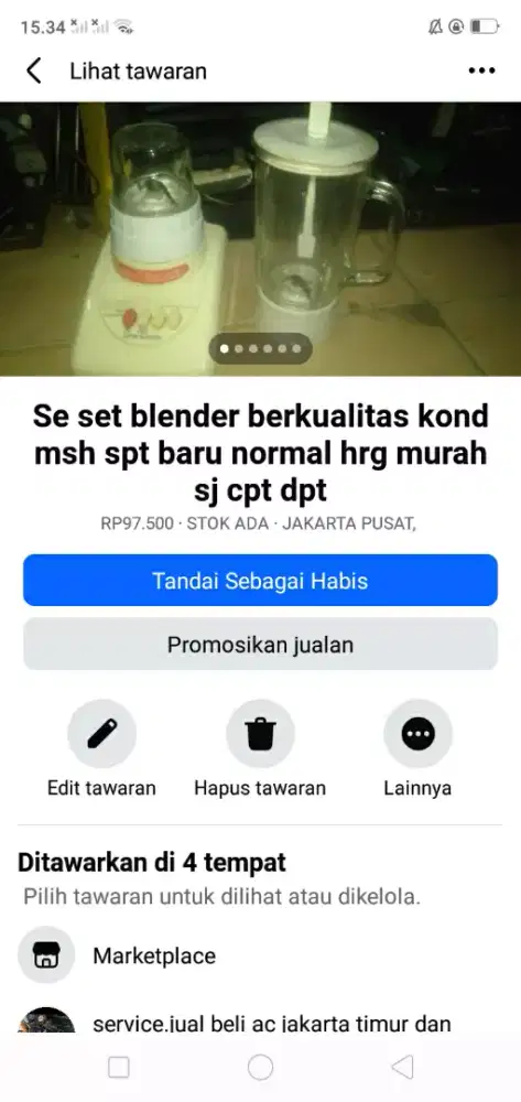 Se set blender serba guna berkualitas kond msh spt baru hrg murah sj