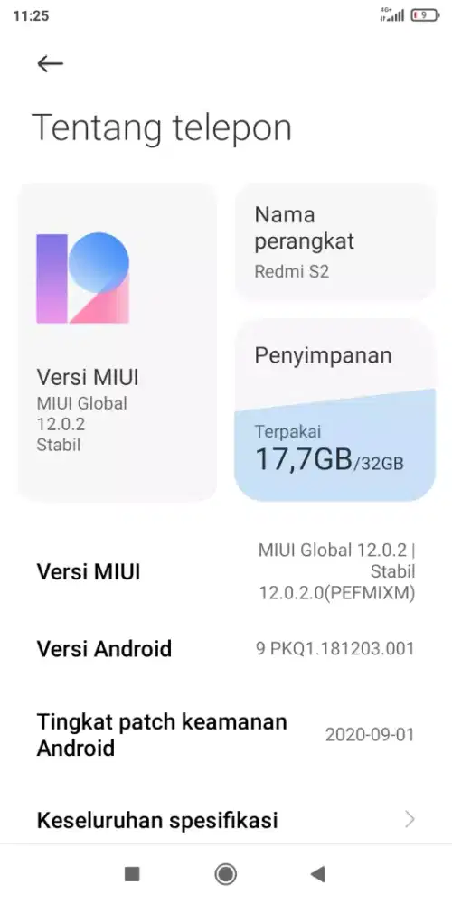 Redmi S2 ram 3/32