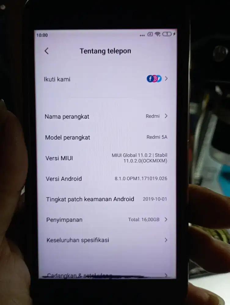 Redmi 5a ram 2/16 lancar jaya whatsapp youtube masih jalan andriod 8