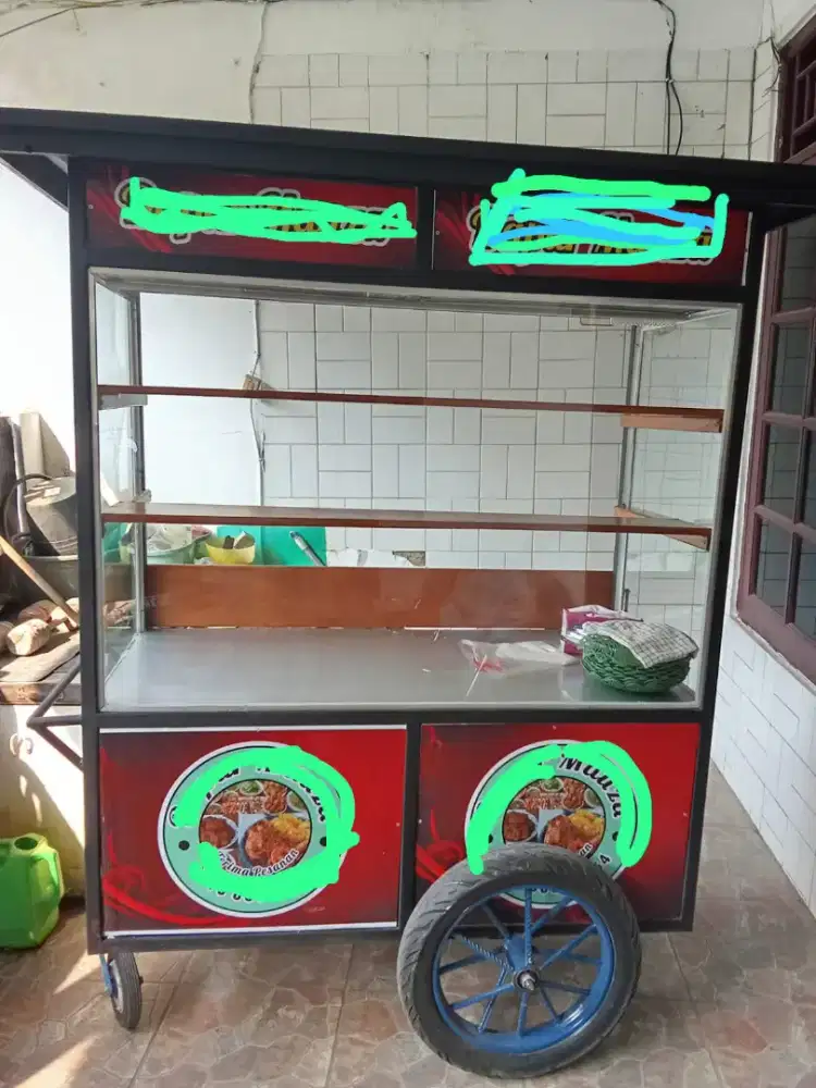 Jual gerobak full besi kondisi 90%baru