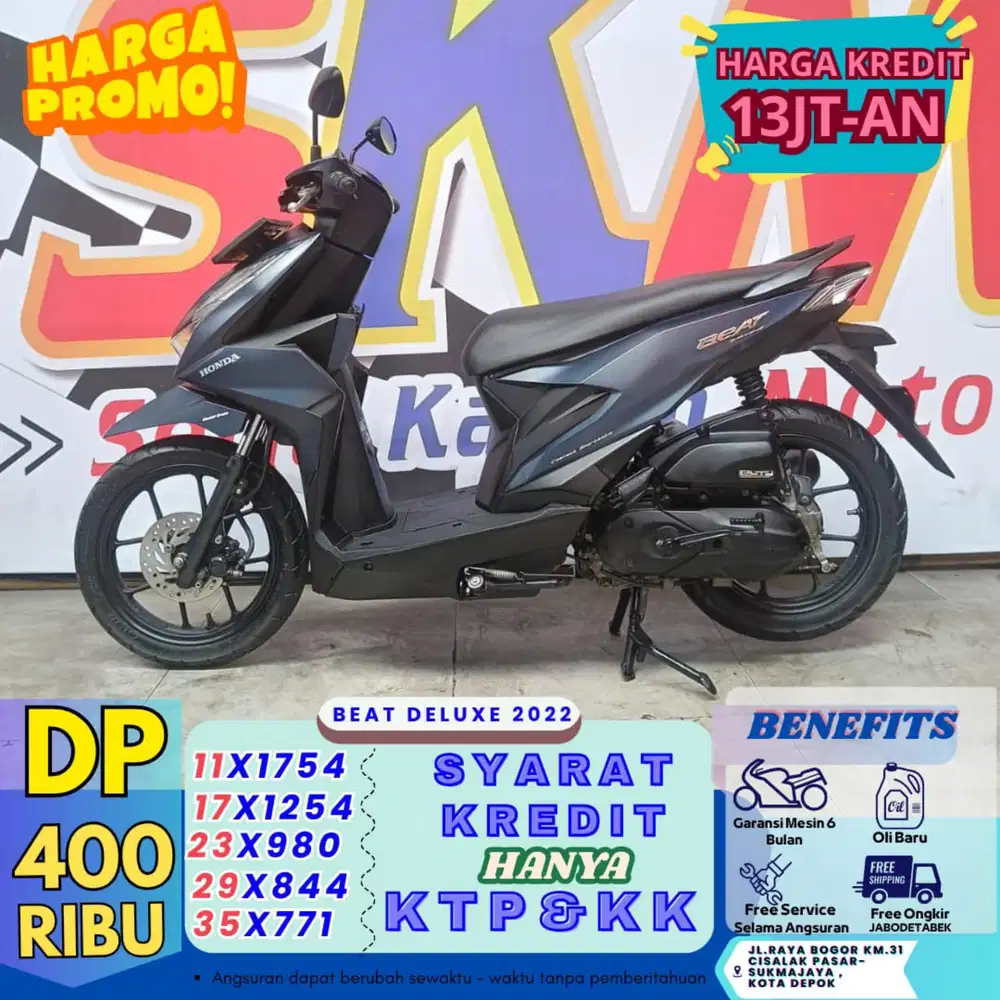 Promo DP 400k Honda beat deluxe th 2022 cash/credit
