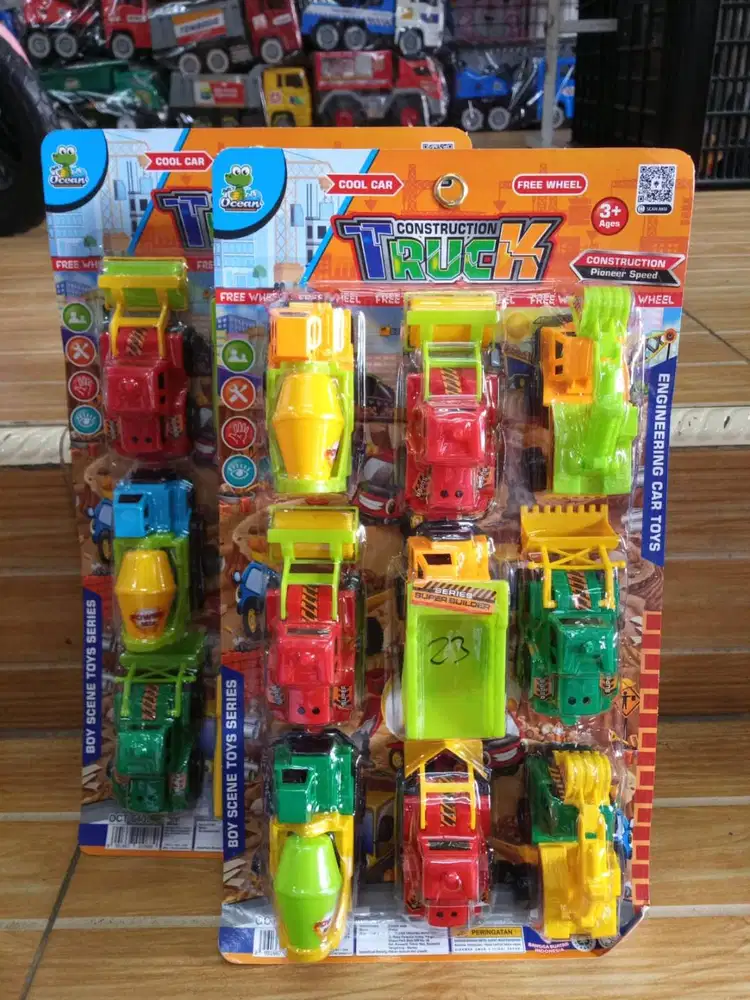 mainan anak truck construction isi 9