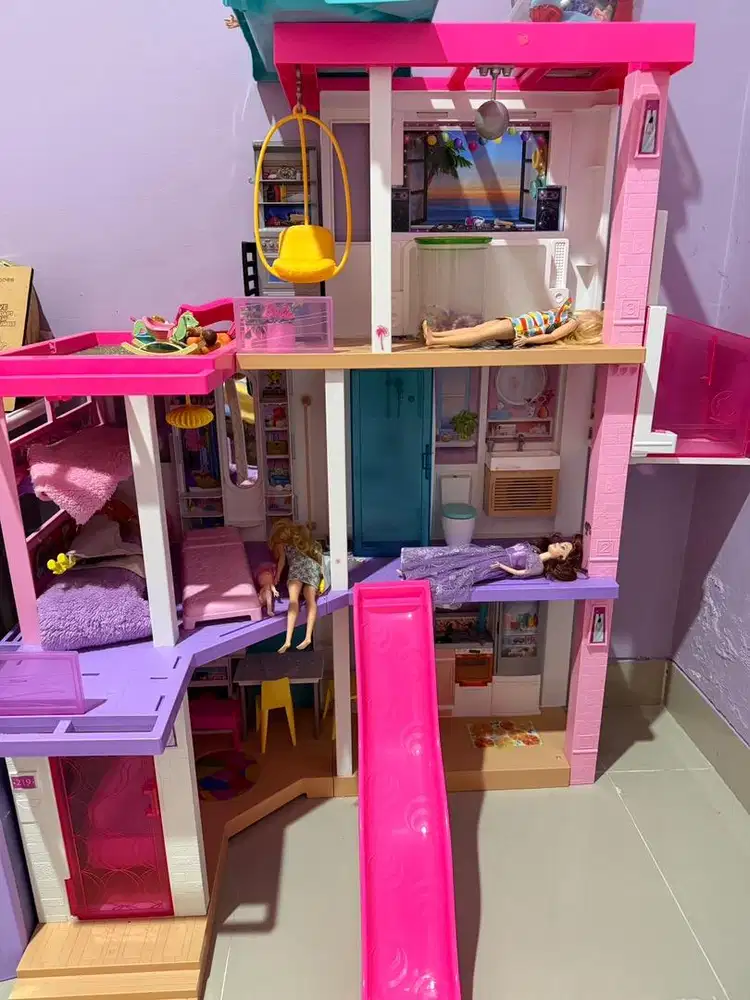 Preloved Barbie DreamHouse Dollhouse - Mainan Anak Rumah Barbie