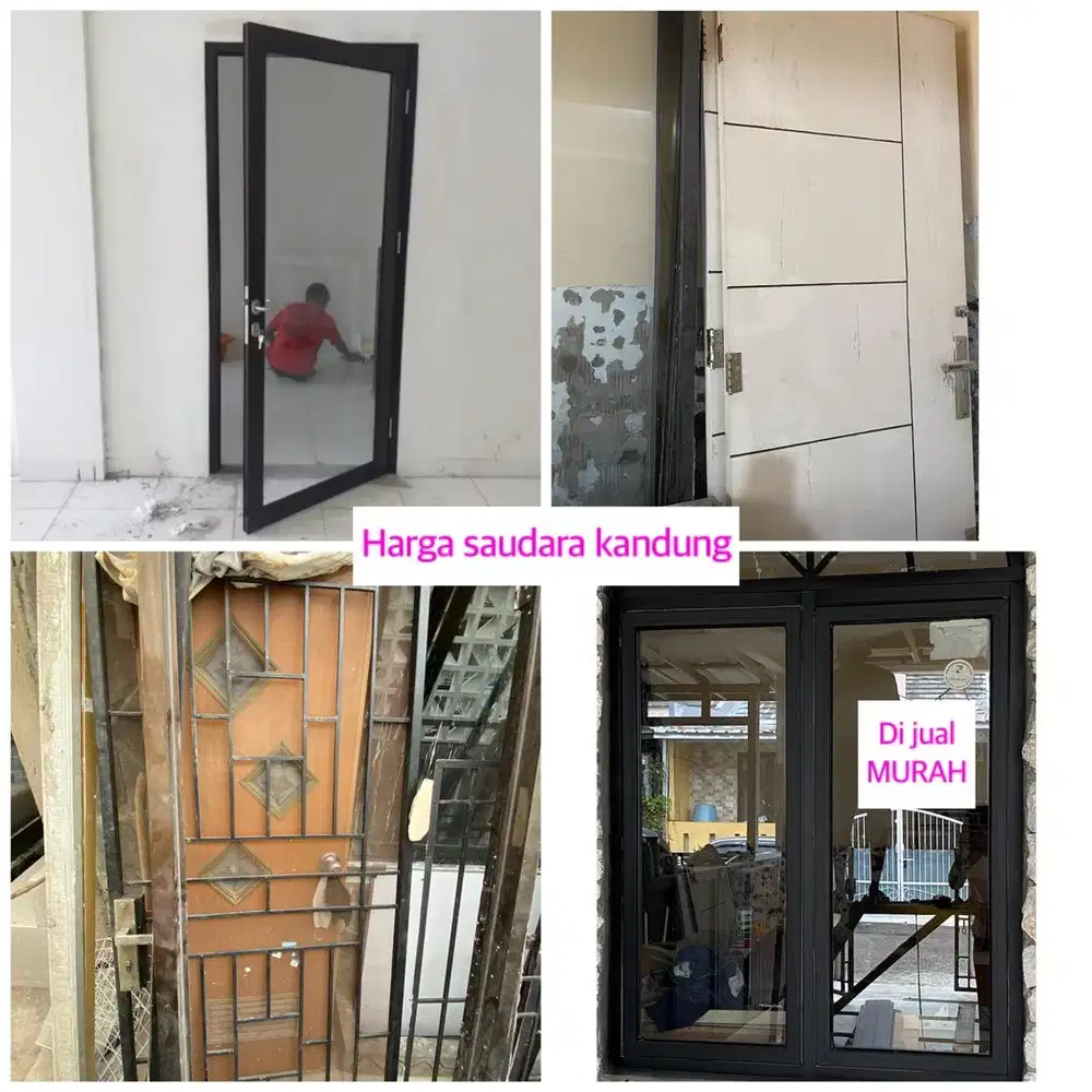 JUAL Jendela Kusen2 Alumunium BEKAS HARGA SAUDARA ANGKAT !