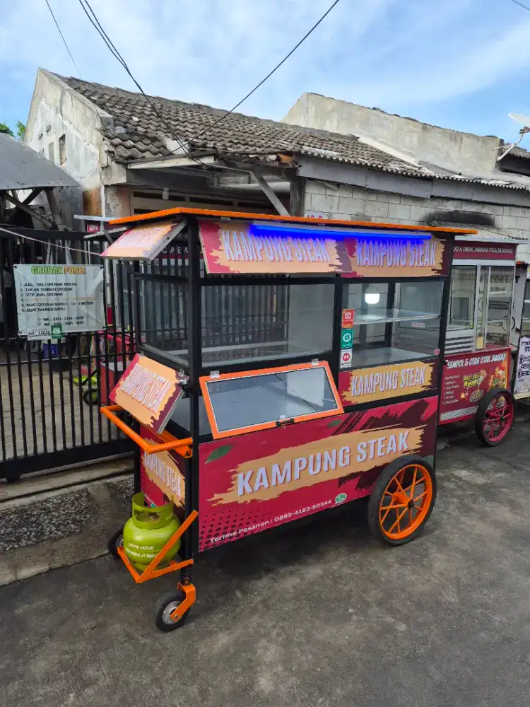 Gerobak gorengan / ayam goreng / kentang-cimol-sosis-tahu / DLL