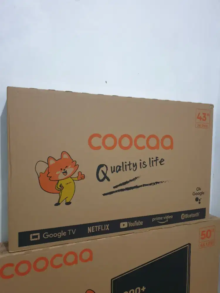 COOCAA GoogleTV Android 43 inch. 100% Gres pabrik, bisa Cod + setting