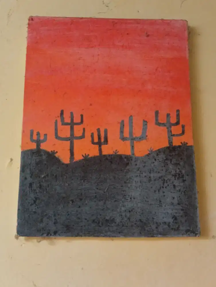 Lukisan Pemandangan Bernuansa Senja