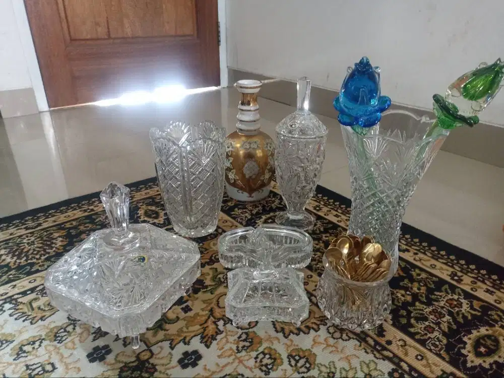Crystal Bohemia.vas bunga dan lainnya.borongan