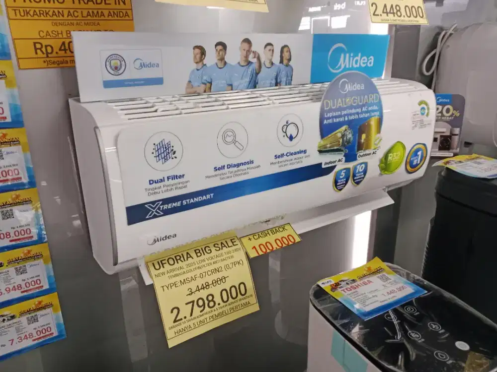 MIDEA AC NON INVERTER 0,75 PK CICILAN RINGAN