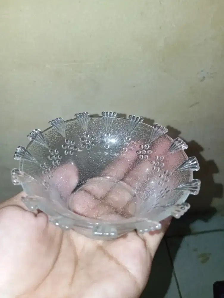 Mangkok Kaca Mini Elegan – Bening, Cantik & Serbaguna!