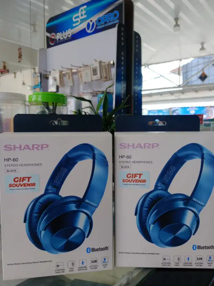 SHARP STEREO HEADPHONES BLACK