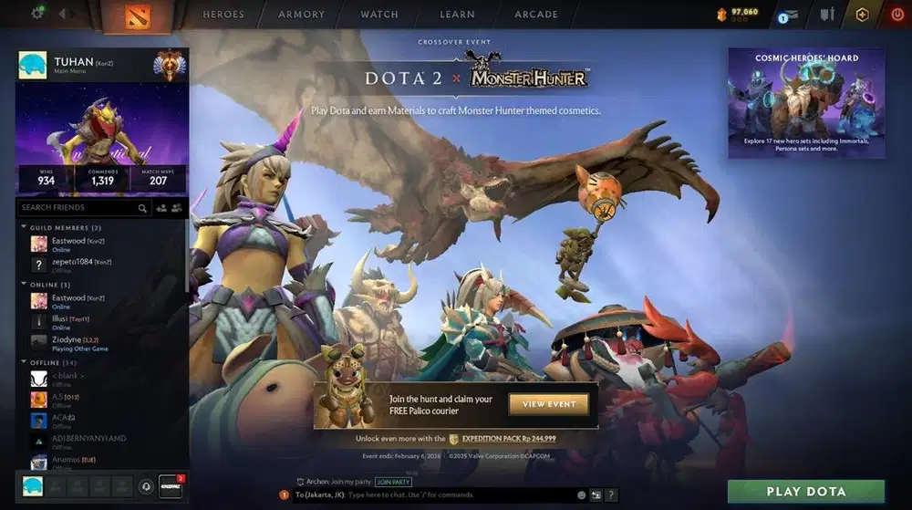 JUAL AKUN IMMORTAL DOTA 2 - MMR 5620