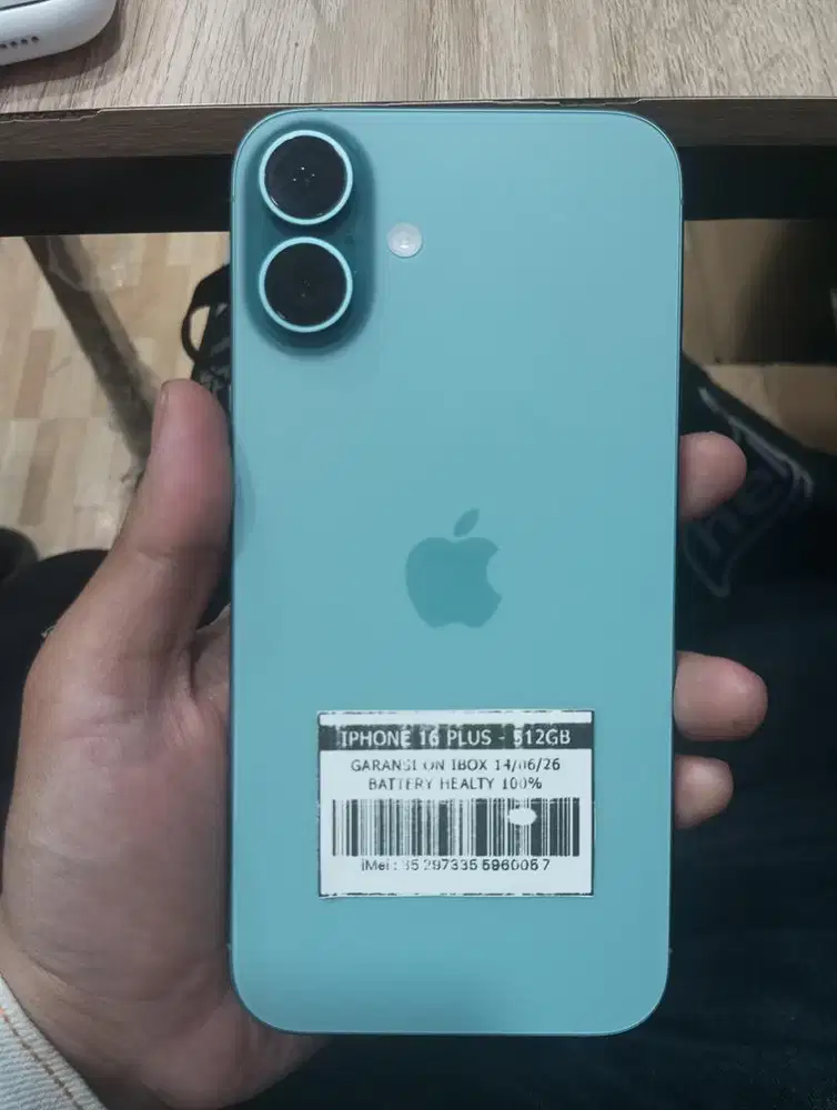 iPhone 16 Plus 512GB Teal Colour Garansi Resmi Juni 2026 BH 100%