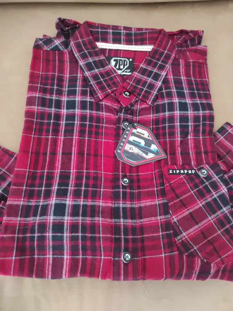 Obral kemeja Flanel ori dan Baru