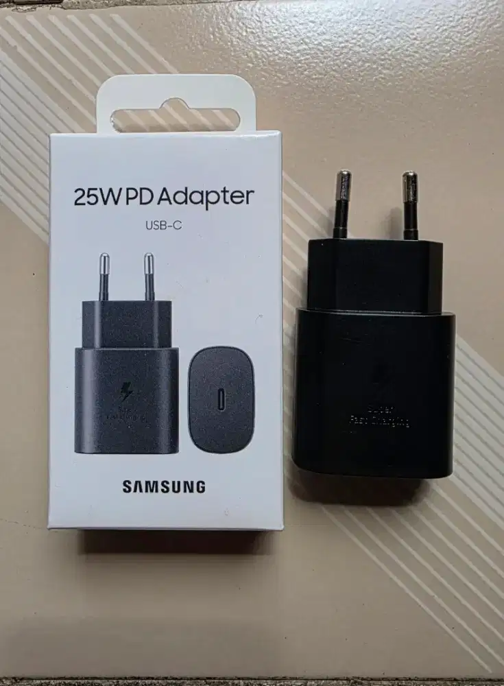 Adaptor samsung original 25 watt type C to C warna hitam include kabel