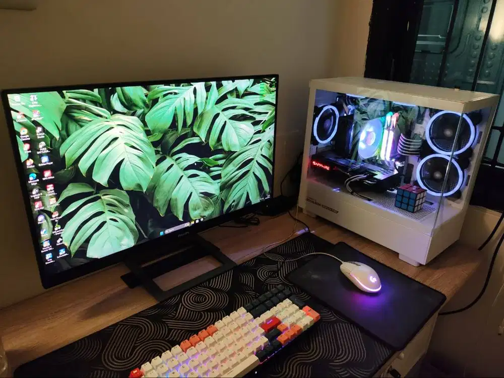 1 SET PC AMD RYZEN 5 VGA 5600XT 6GB & MONITOR 27 144Hz