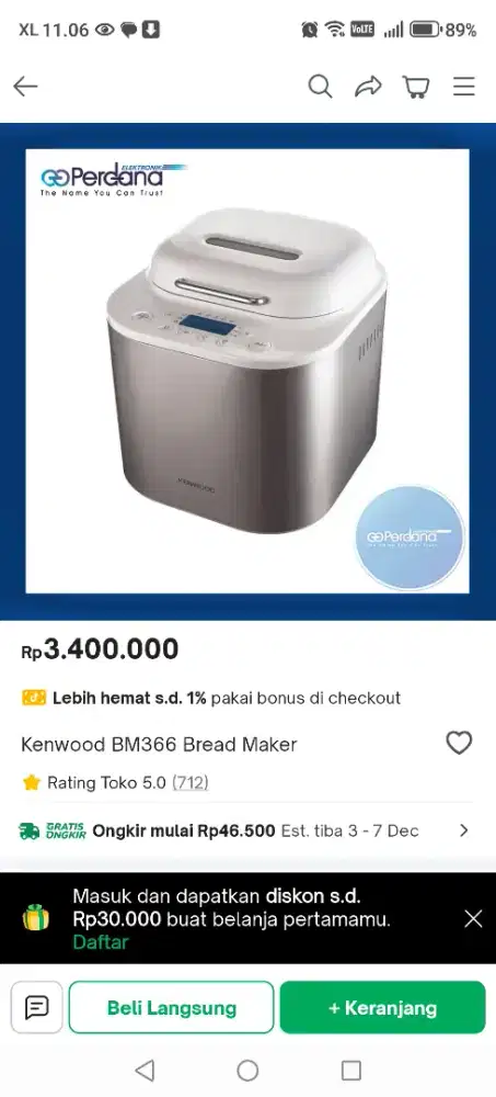 Pembuat roti / pemanggang roti