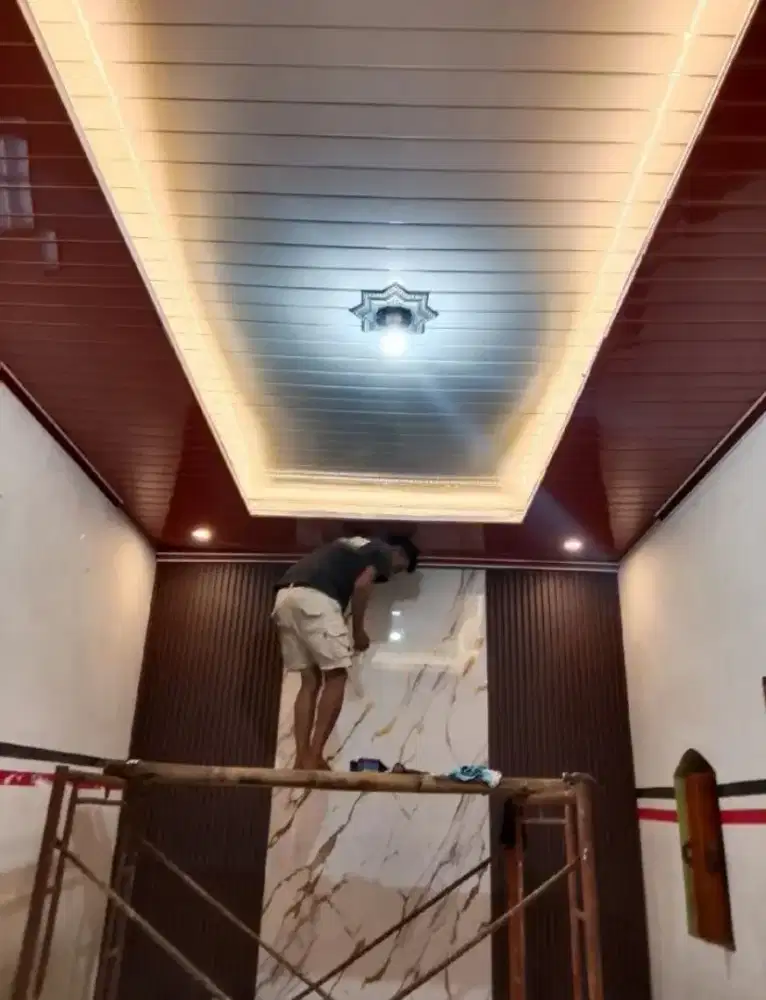 Pemasangan plafon pvc