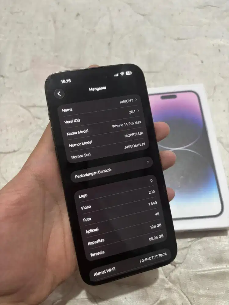 Iphone 14 pro max 128gb Deep Purple