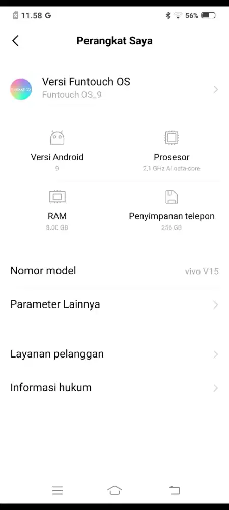 Vivo v15 minus lcd baru ganti