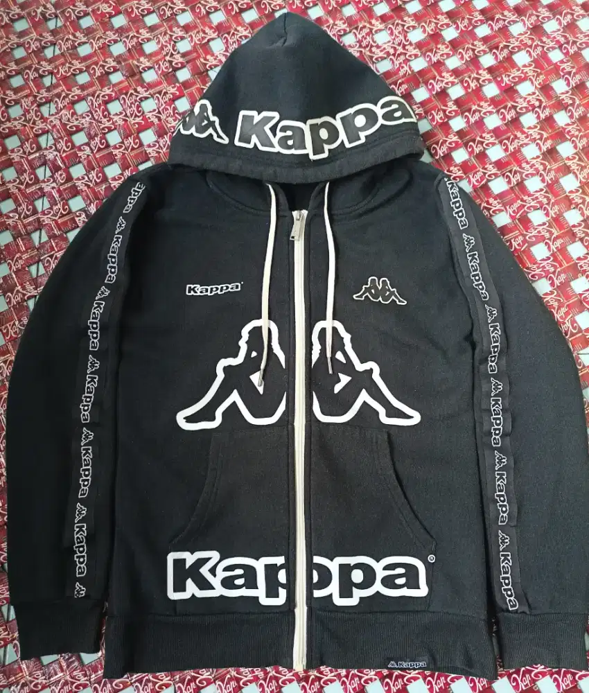 [KAPPA] ZIPPER HOODIE BIG LOGO SPELLOUT.