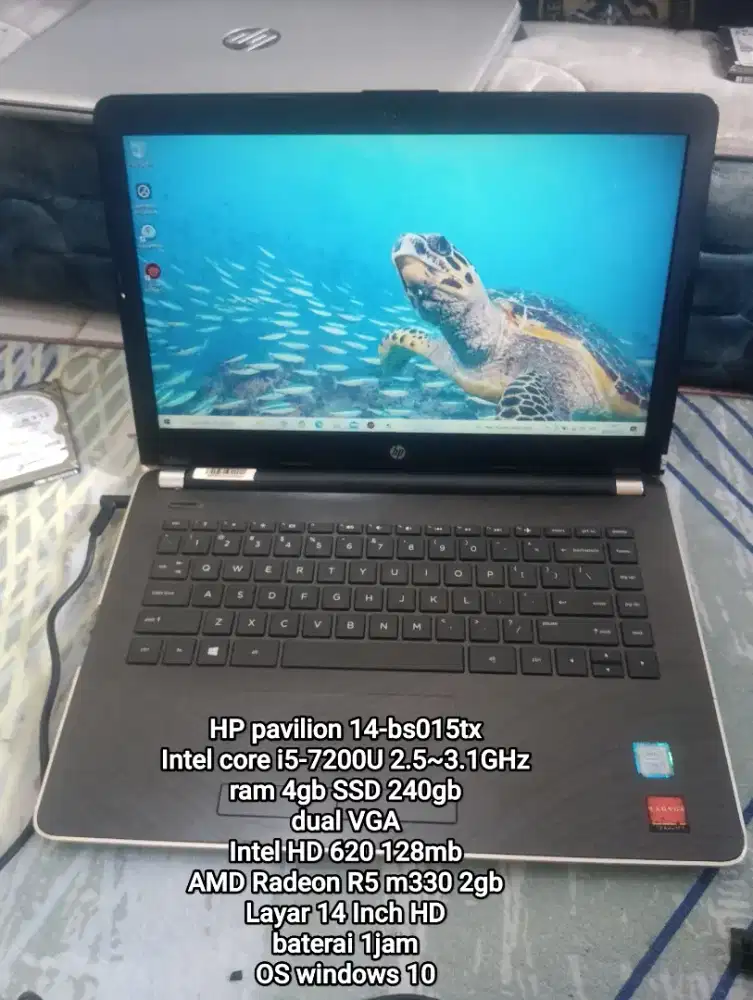 Hp 14 bs015tx i5 gen 7 dual vga