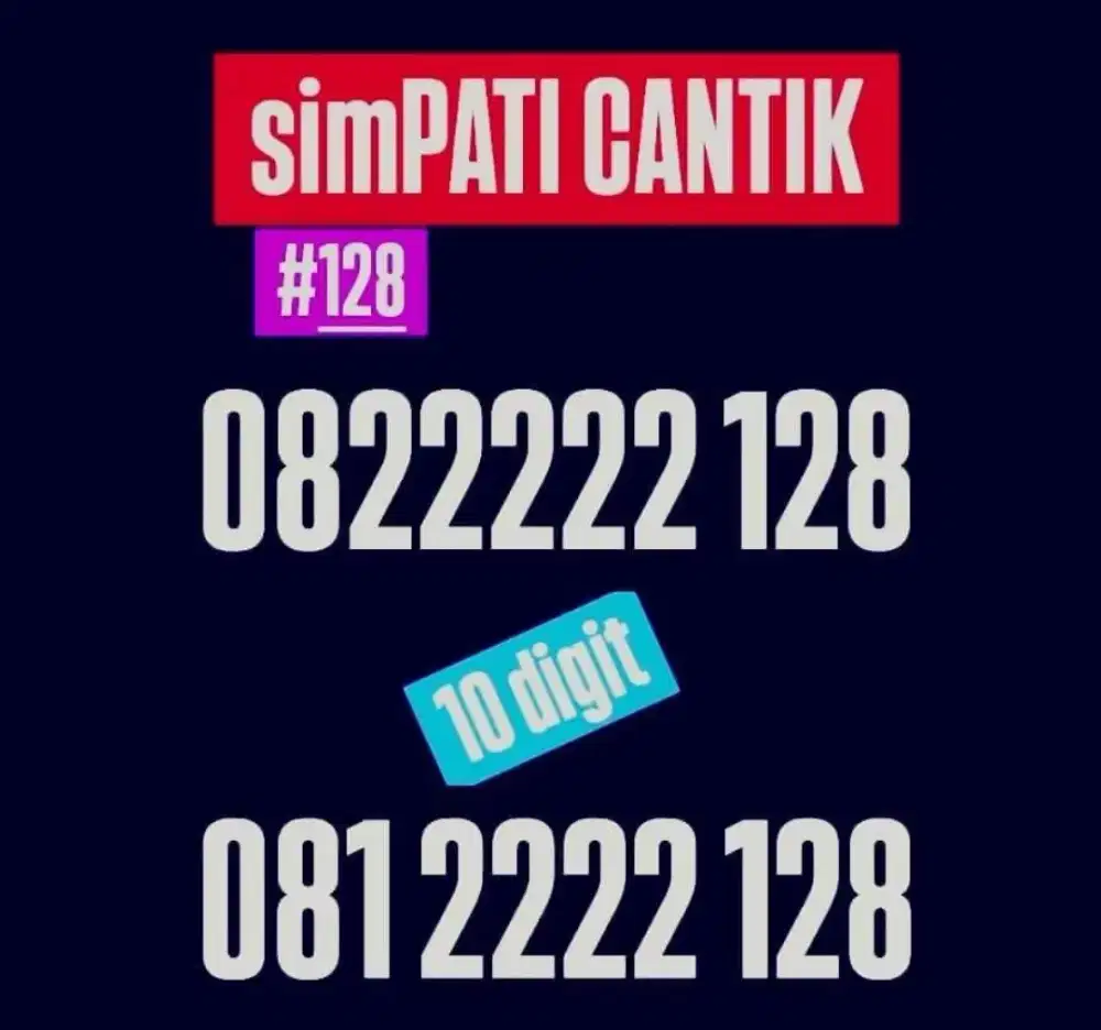 Nomor cantik 10 digit super maniss sepasang