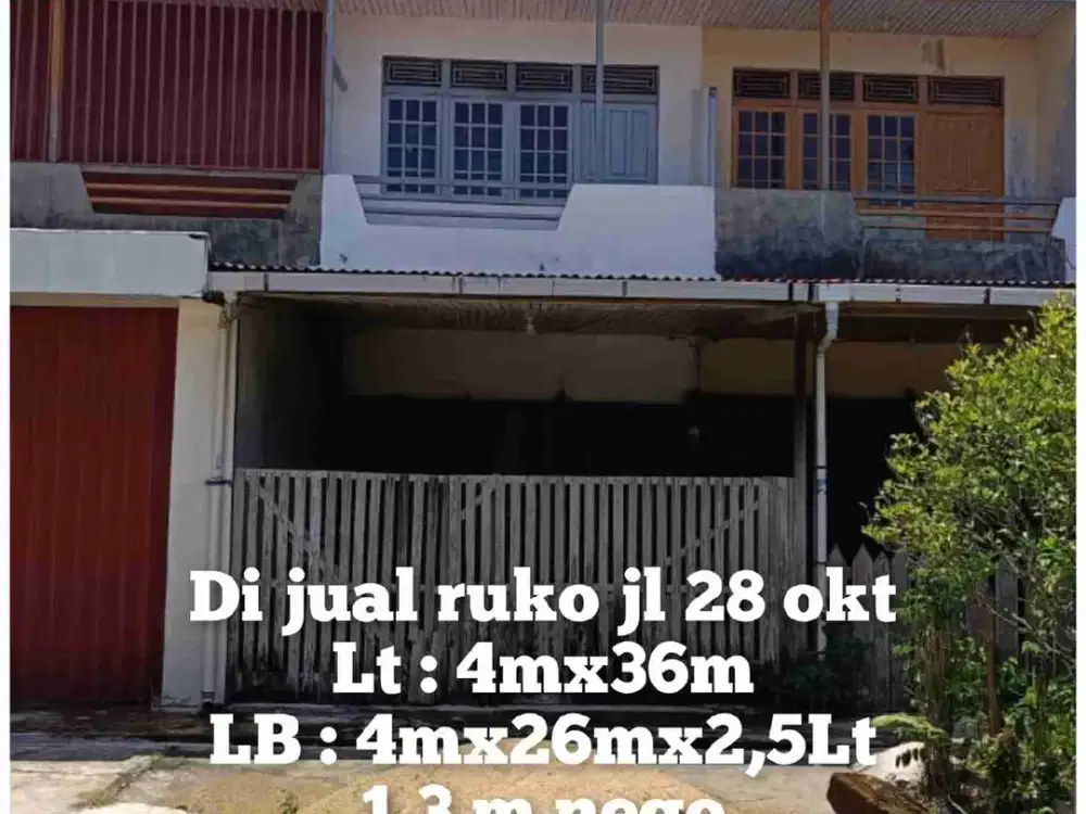 di jual ruko jl 28 okt