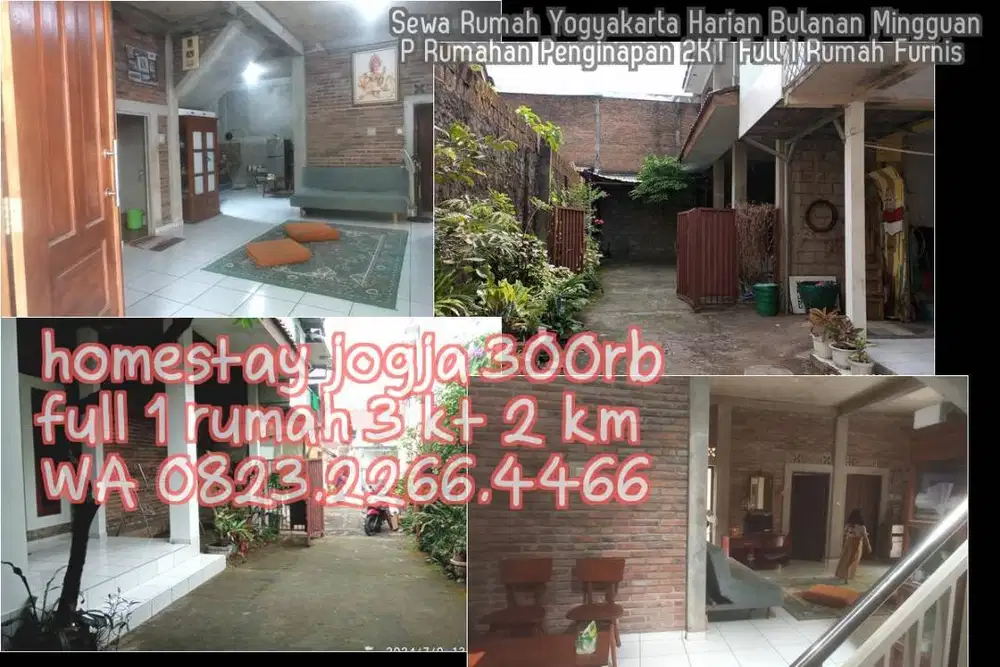 Sewa Rumah Yogyakarta Harian Bulanan Mingguan P Rumahan Penginapan 2KT