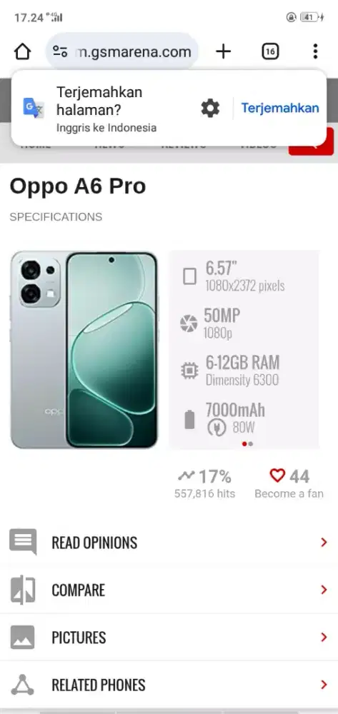 OPPO A6 PRO RAM 8/258