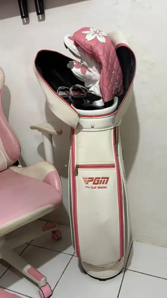 Bag golf pgm pink putih