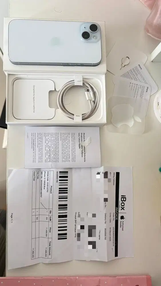 iphone 15 128gb ibox garansi on