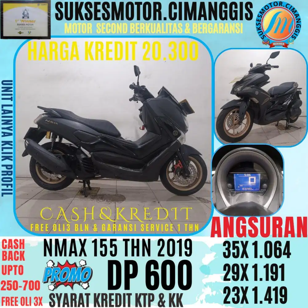DP 600 NMAX 155 CASBACK UPTO 700 RIBUAN FREE OLI 3BLN