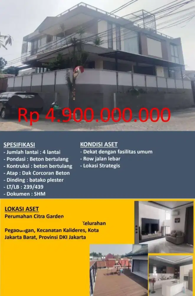 Dijual Rumah Citra Garden