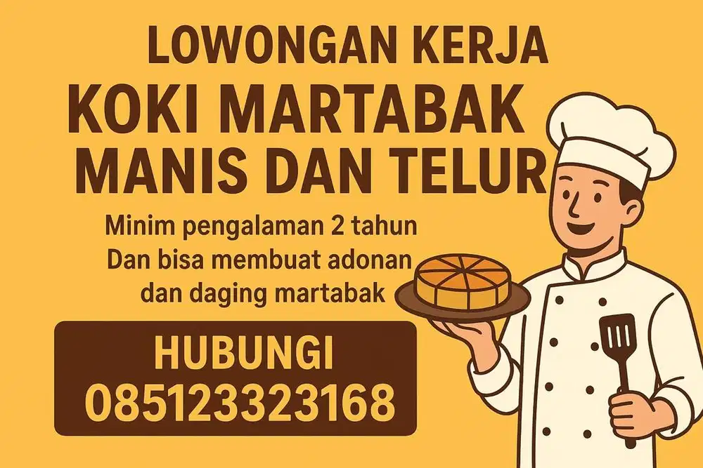 Lowongan kerja koki martabak